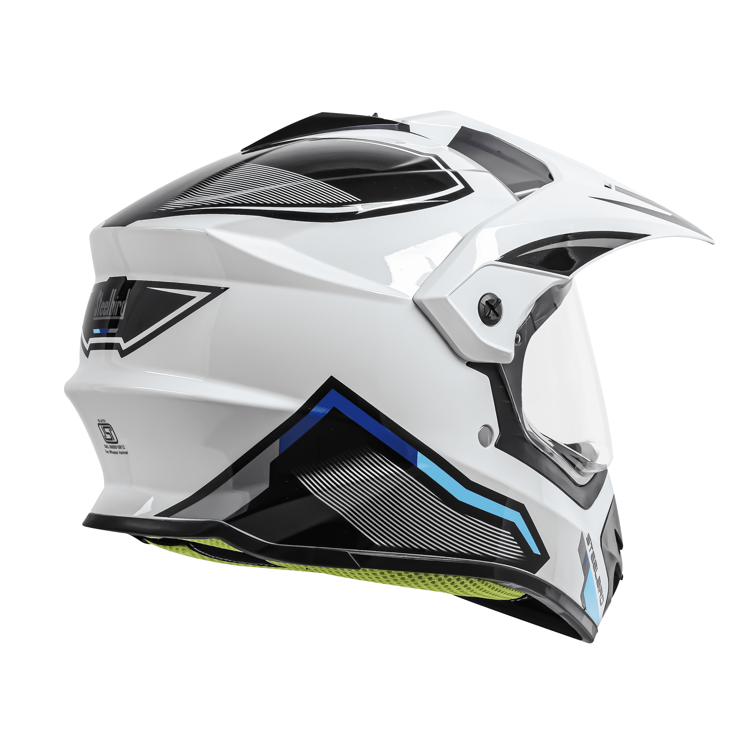 SBH-13 RACER GLOSSY WHITE WITH GREY